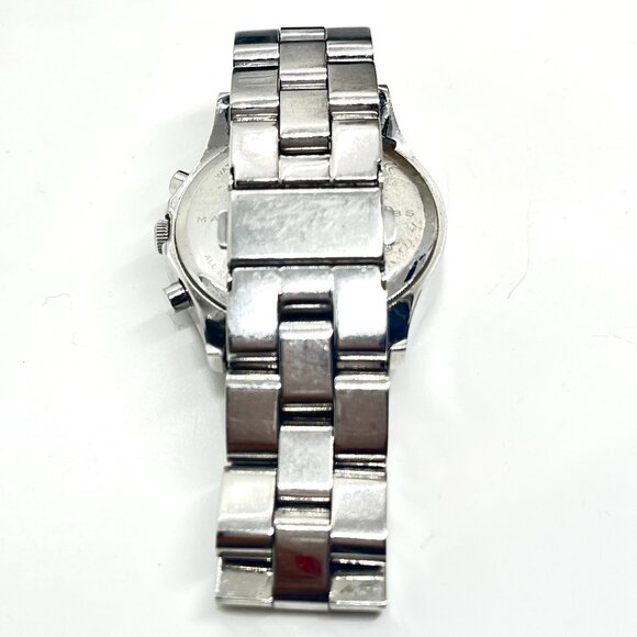 MARC JACOBS MBM3104 Stainless Steel Crystal Bezel Chronograph Watch Silver AS IS - Picture 5 of 13